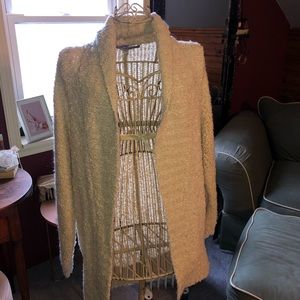 Fuzzy guess cardigan.  Like new.